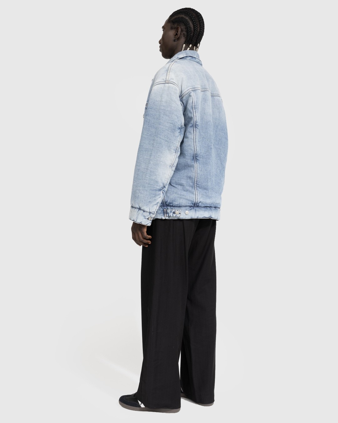 Denim sweatshirt jacket top